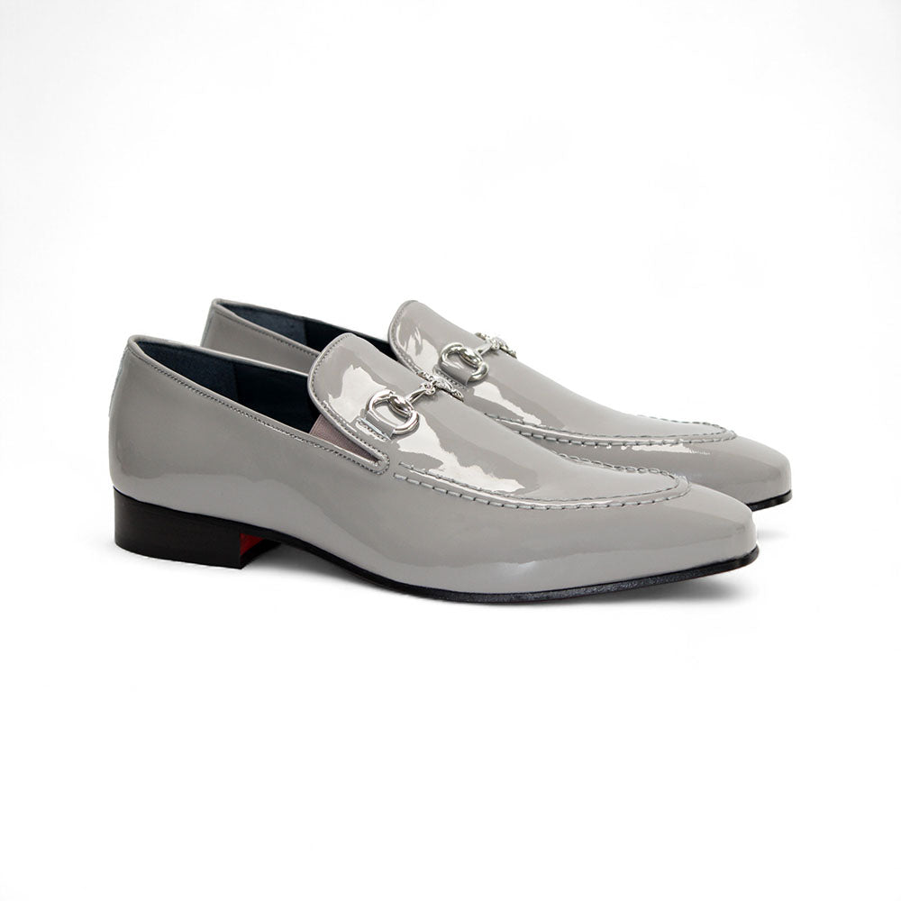 Duca by Matiste Valenza Patent Slip-on Shoes Grey