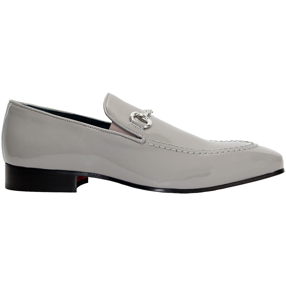 Duca by Matiste Valenza Patent Slip-on Shoes Grey
