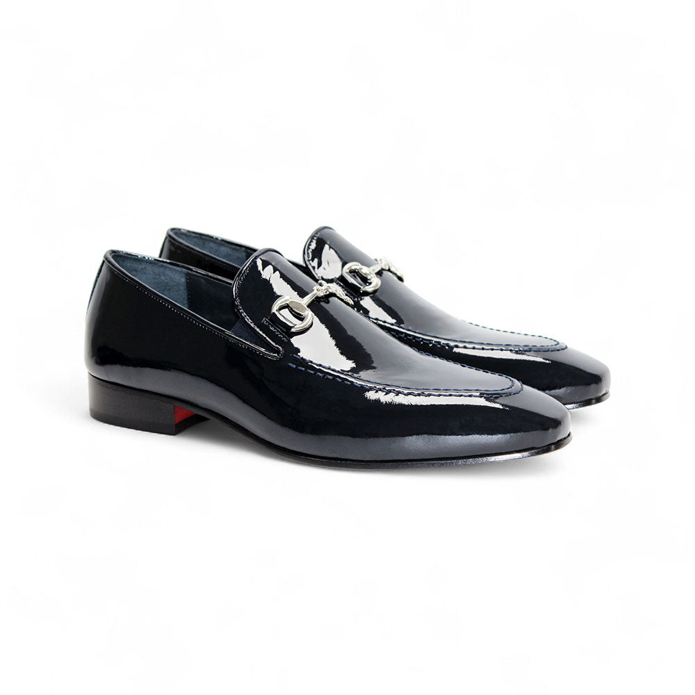 Duca by Matiste Valenza Patent Slip-on Shoes Navy