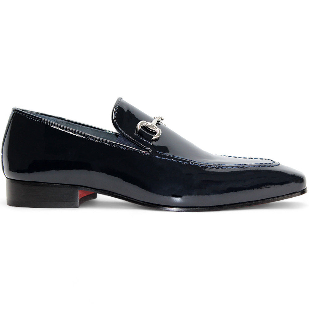 Duca by Matiste Valenza Patent Slip-on Shoes Navy