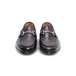 Duca by Matiste Vasto Embossed Croco Leather Loafers Purple