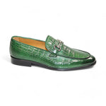 Duca by Matiste Vasto Embossed Croco Leather Shoes Green