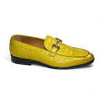 Duca by Matiste Vasto Embossed Croco Leather Shoes Yellow