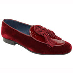 Duca by Matiste Venezia Patent & Velvet Shoes Burgundy