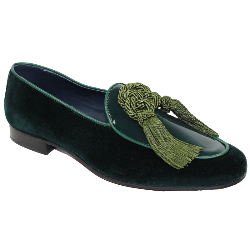 Duca by Matiste Venezia Tassel Loafers Green
