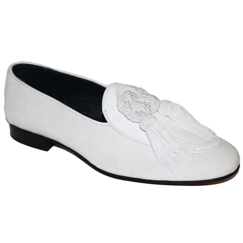 Duca by Matiste Venezia Tassel Loafers White
