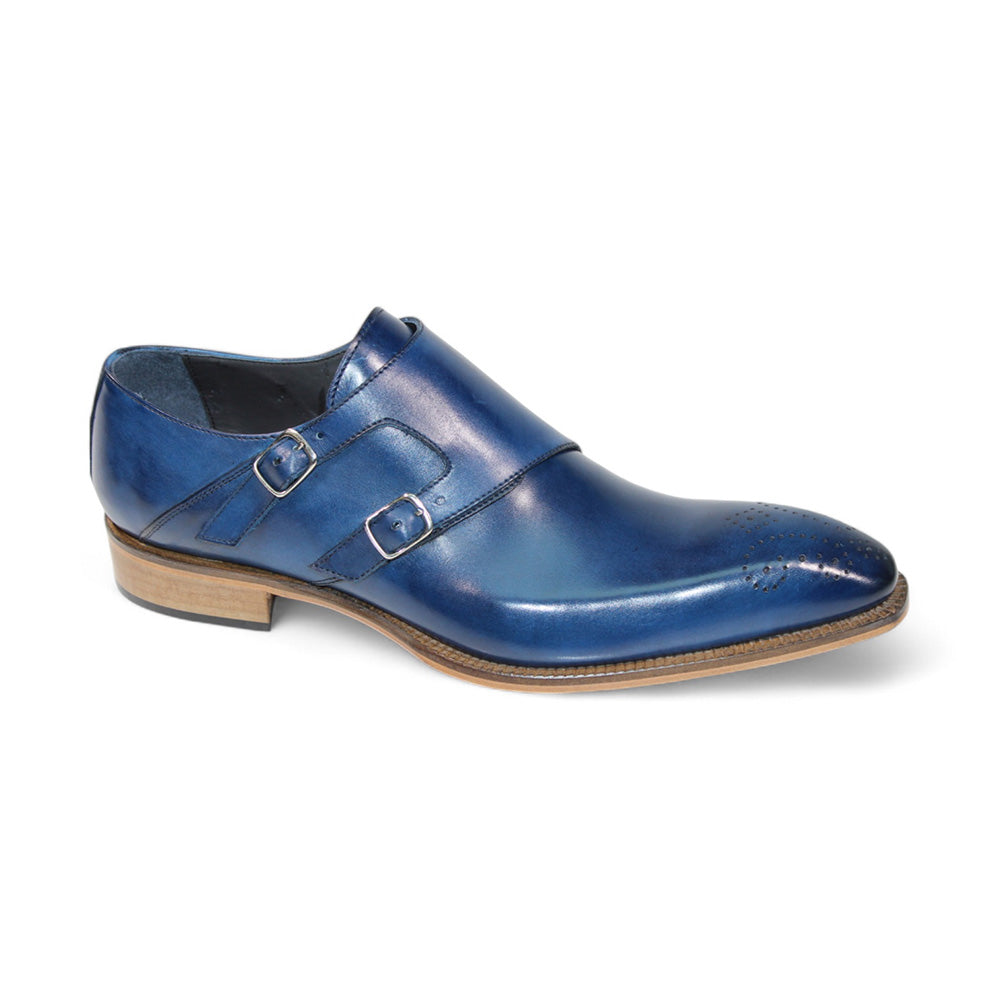 Duca by Matiste Vergato Genuine Leather Shoes Blue