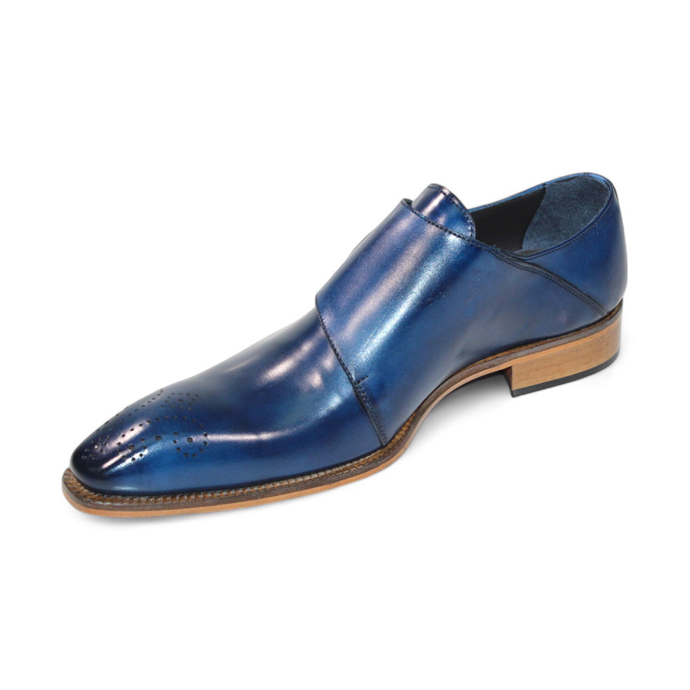 Duca by Matiste Vergato Genuine Leather Shoes Blue