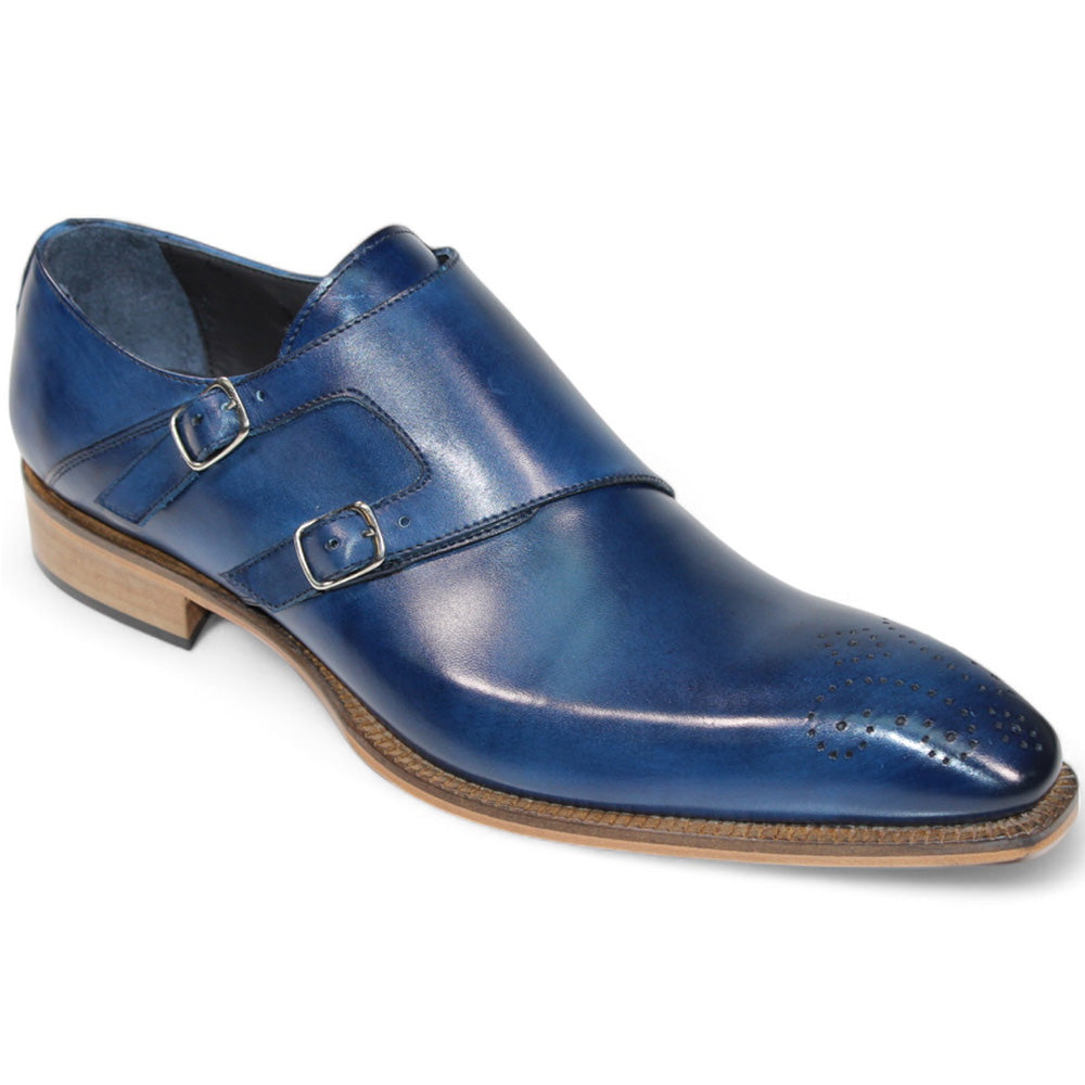 Duca by Matiste Vergato Genuine Leather Shoes Blue