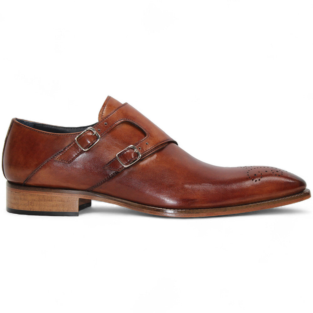 Duca by Matiste Vergato Genuine Leather Shoes Brandy