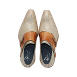 Duca by Matiste Vergato Leather Shoes Beige/Cognac