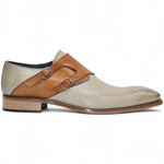 Duca by Matiste Vergato Leather Shoes Beige/Cognac