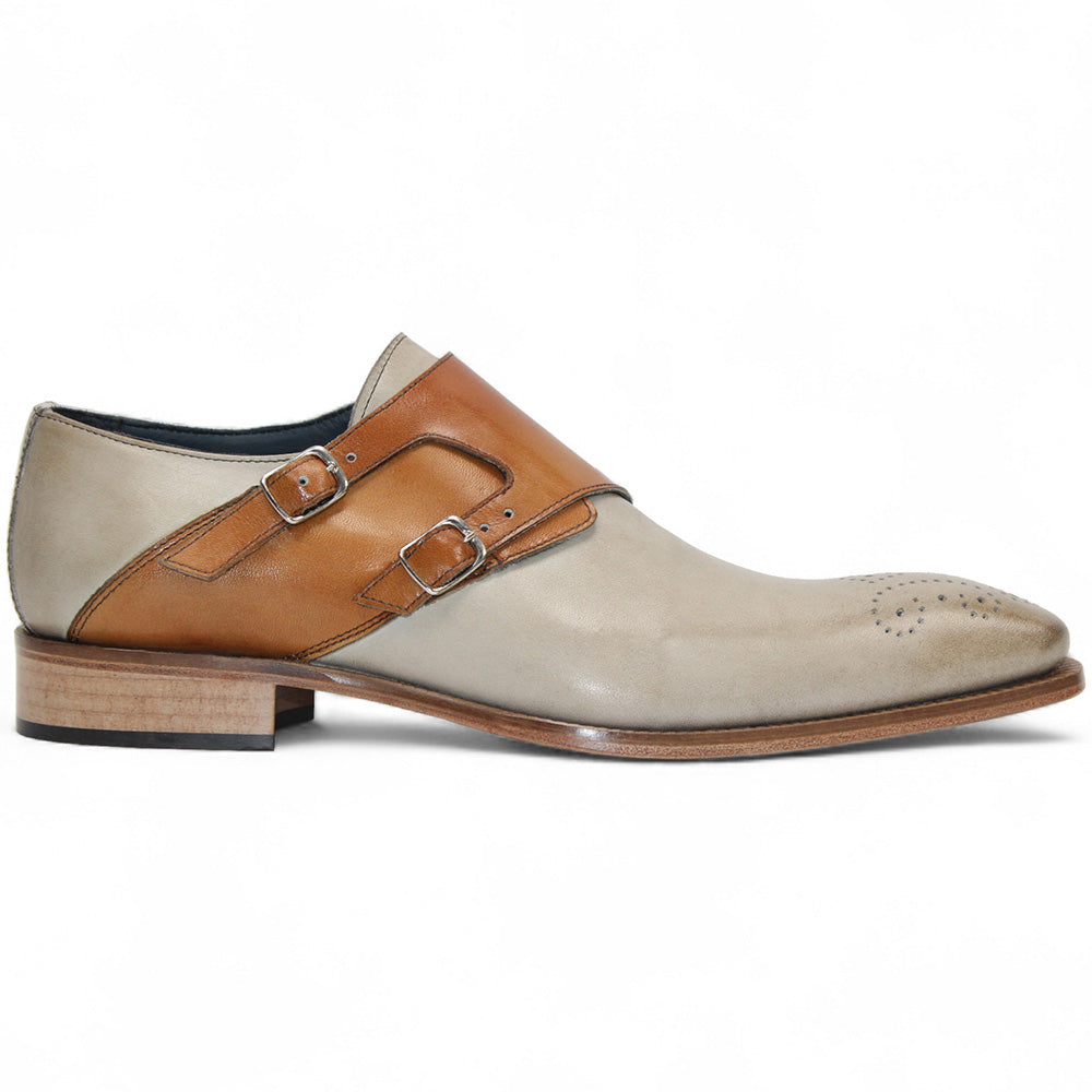 Duca by Matiste Vergato Leather Shoes Beige/Cognac