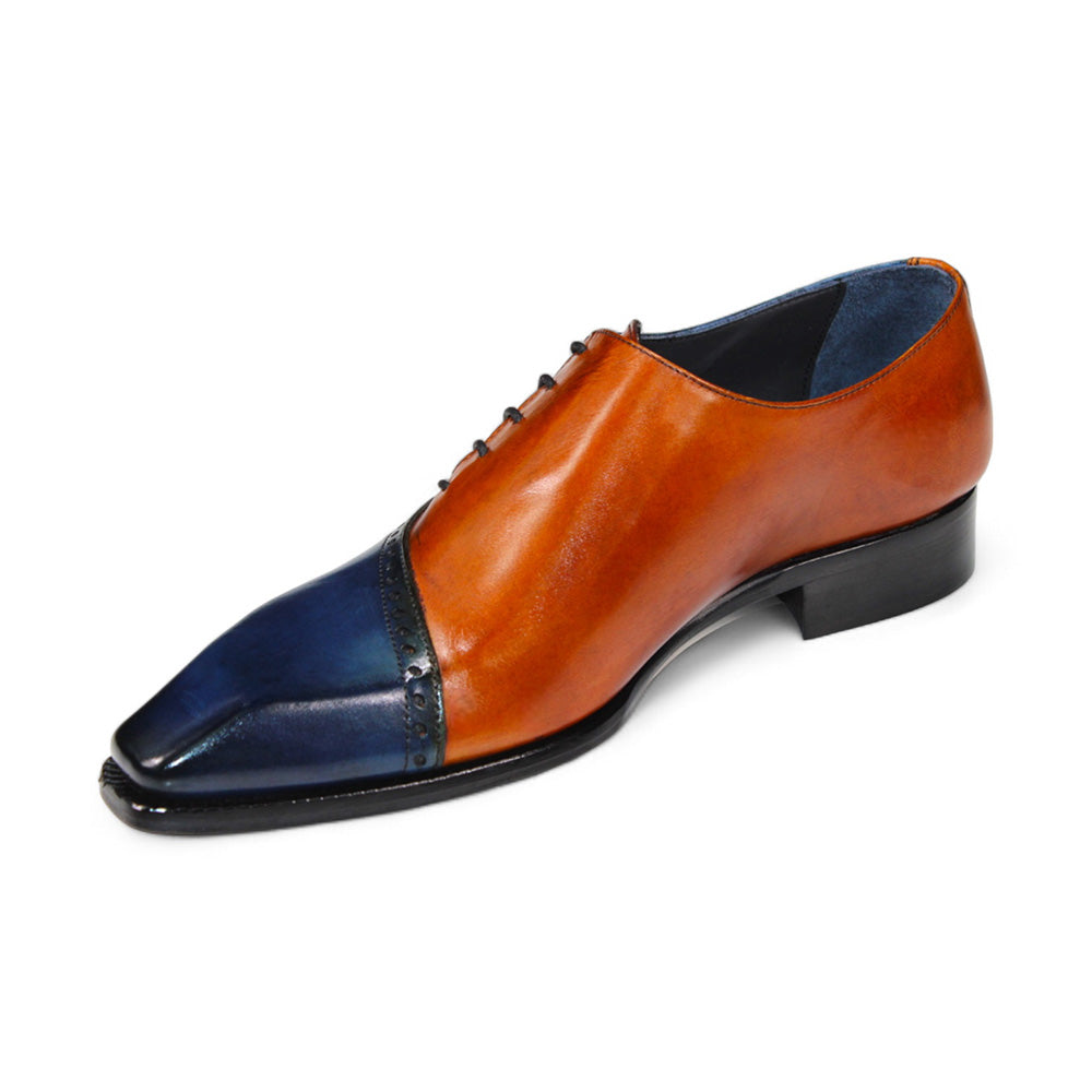 Duca by Matiste Veroli Genuine Leather Shoes Navy/ Gold