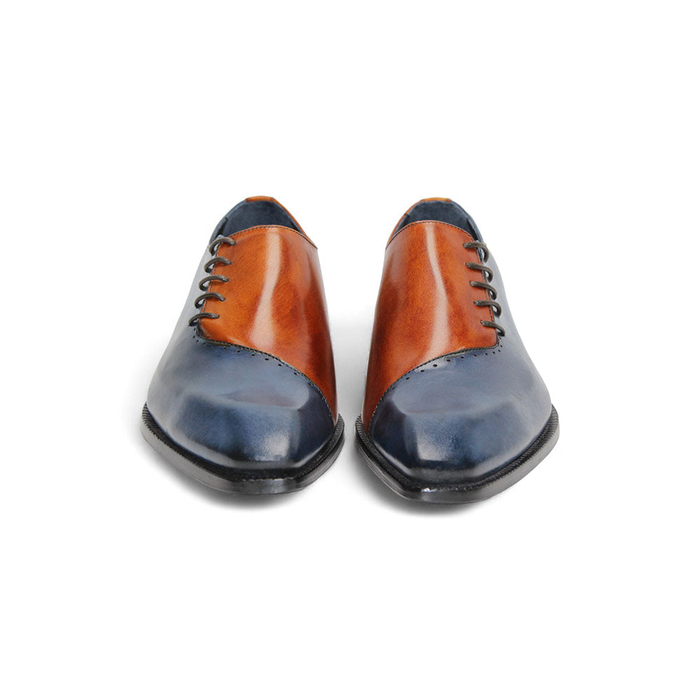 Duca by Matiste Veroli Leather Shoes Navy/Brandy