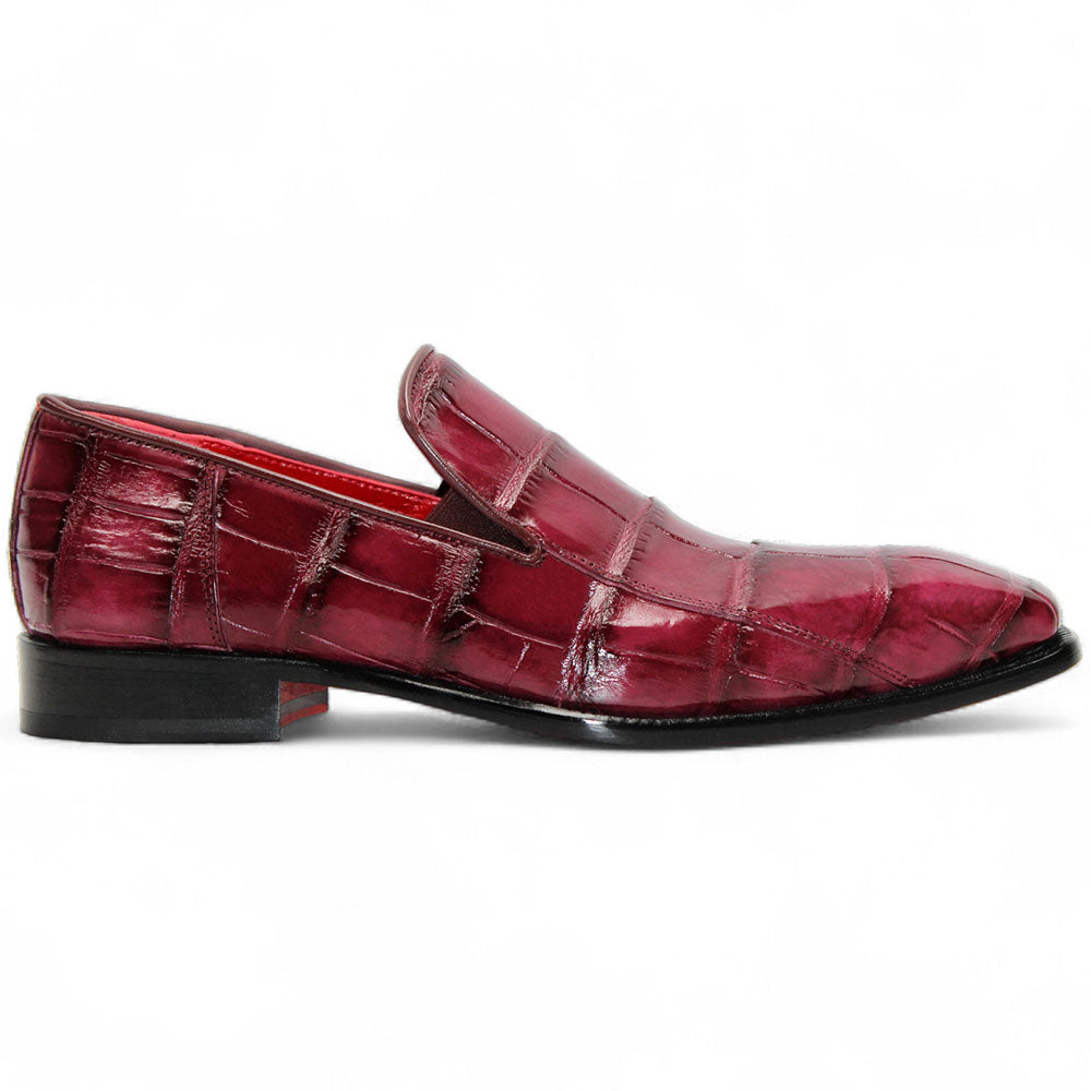 Fennix Dustin Genuine Alligator Shoes Burgundy