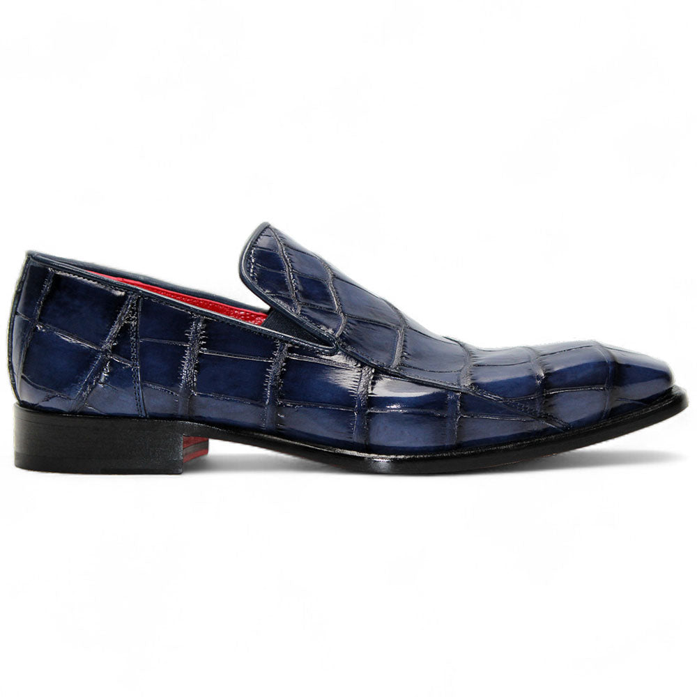 Fennix Dustin Genuine Alligator Shoes Navy