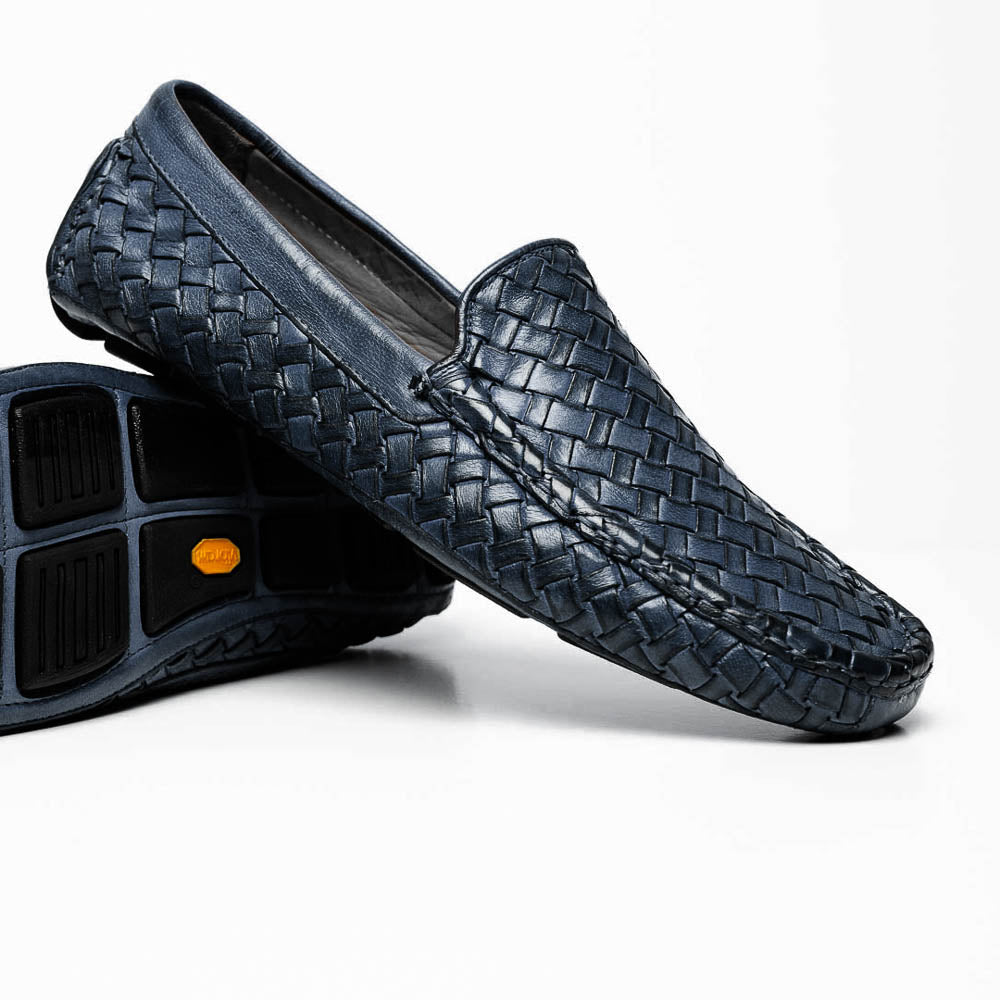 Calzoleria Toscana E945 Rendo Woven Drivers Denim