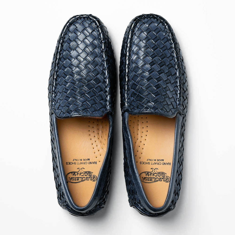 Calzoleria Toscana E945 Rendo Woven Drivers Denim