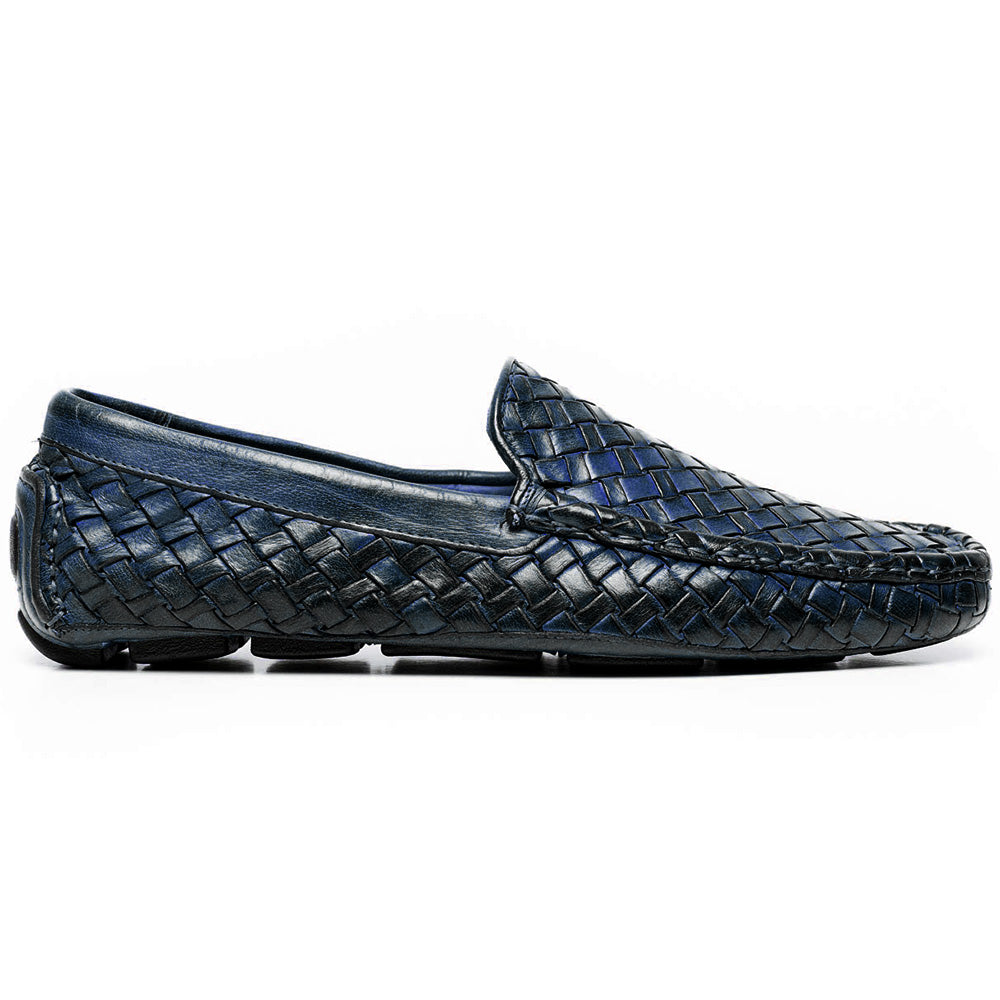 Calzoleria Toscana E945 Rendo Woven Drivers Navy
