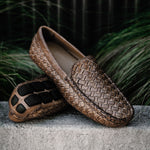 Calzoleria Toscana E945 Rendo Woven Drivers Moor