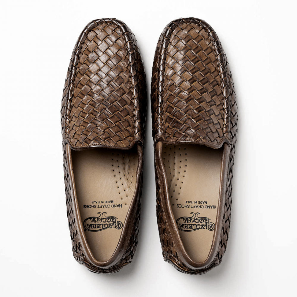 Calzoleria Toscana E945 Rendo Woven Drivers Moor
