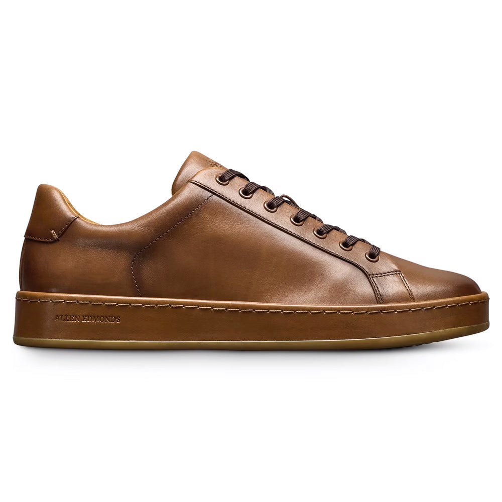 Allen Edmonds Barnes Leather Lace-Up Sneaker Coffee (7596)