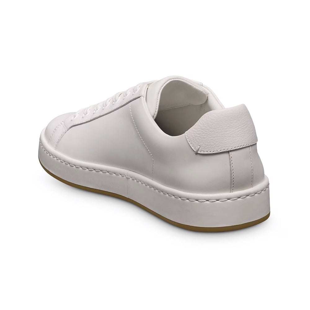 Allen Edmonds Barnes Leather Lace-Up Sneaker White (7606)