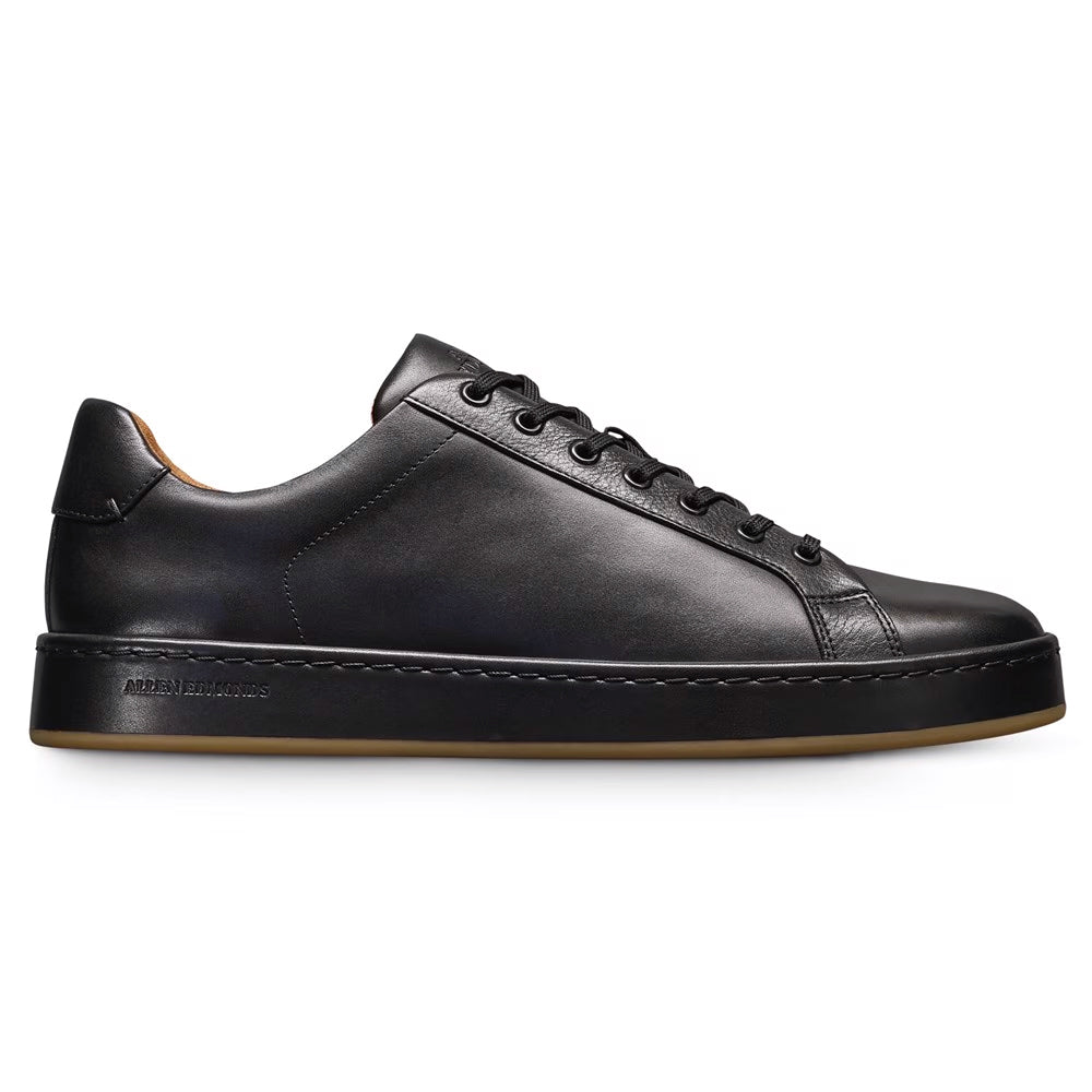 Allen Edmonds Barnes Leather Lace-Up Sneaker Black (7600)