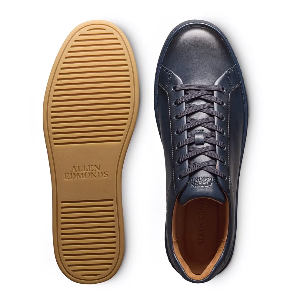 Allen Edmonds Barnes Leather Lace-Up Sneaker Navy (7597)