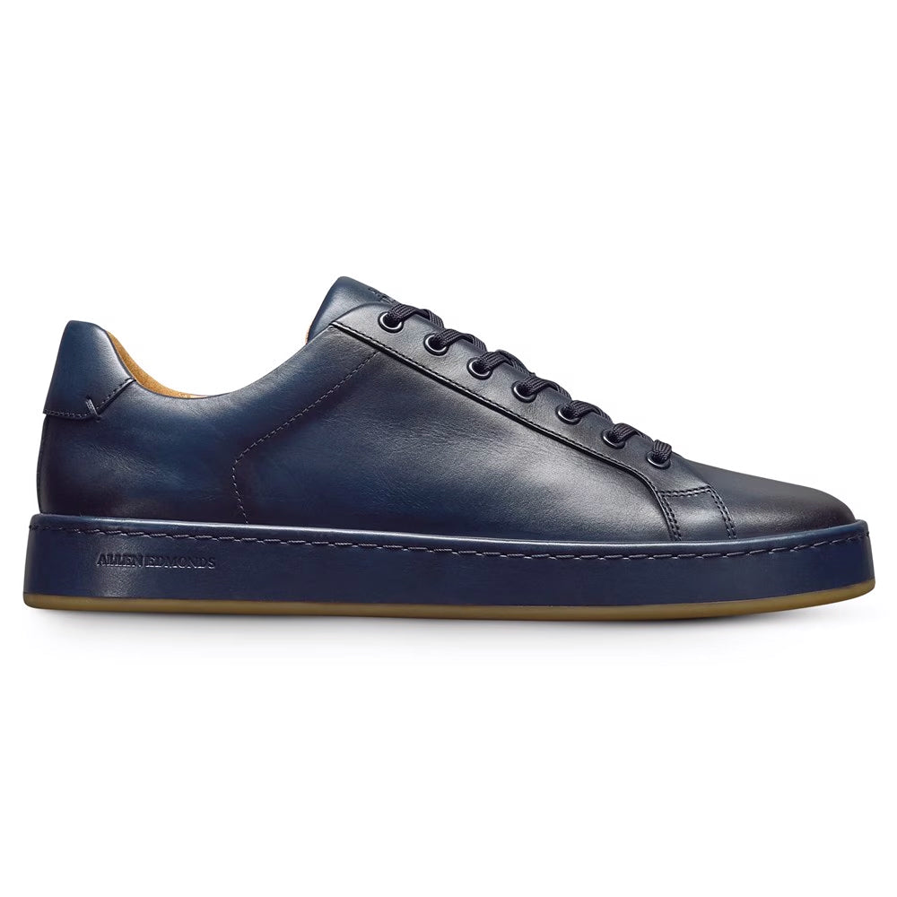 Allen Edmonds Barnes Leather Lace-Up Sneaker Navy (7597)