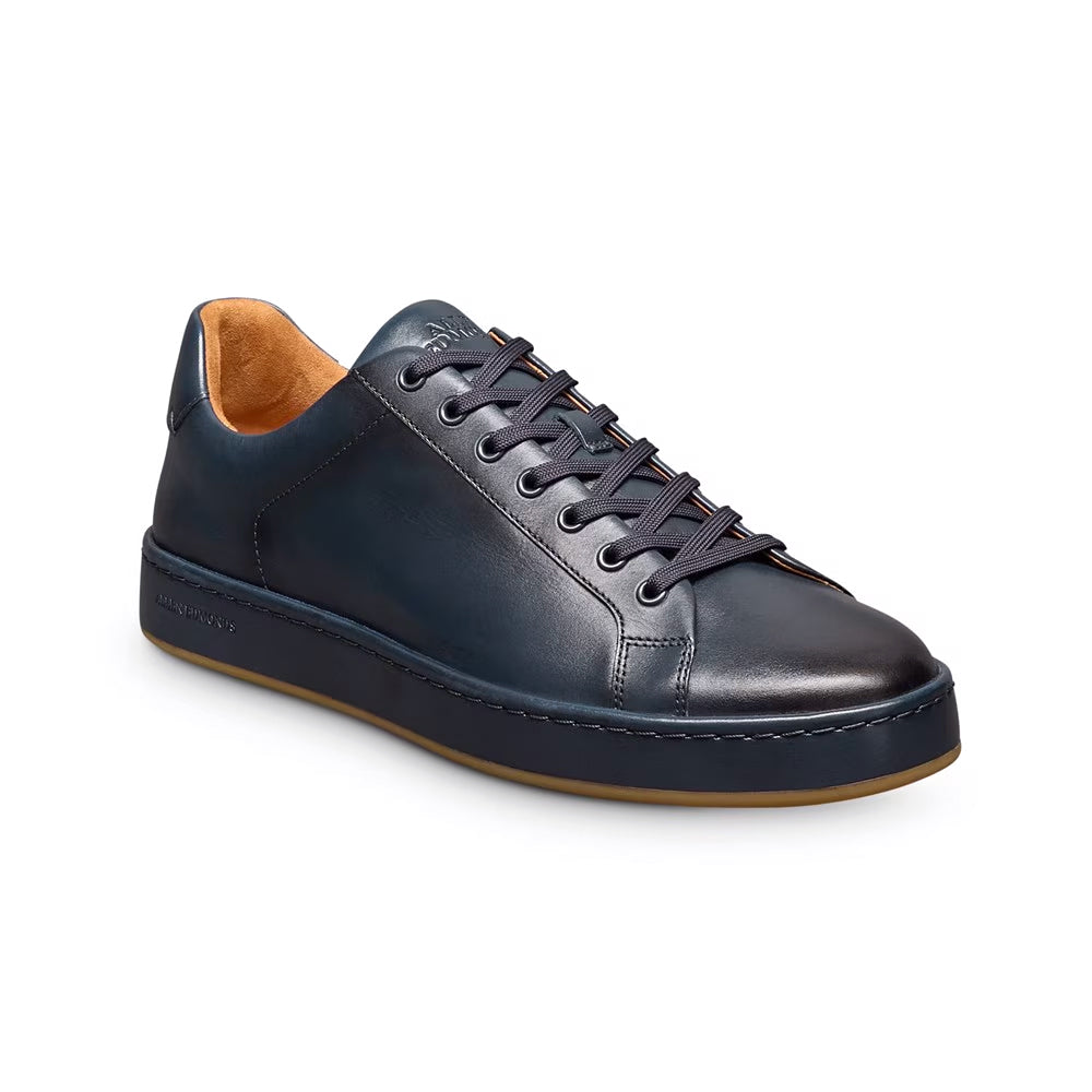 Allen Edmonds Barnes Leather Lace-Up Sneaker Navy (7597)