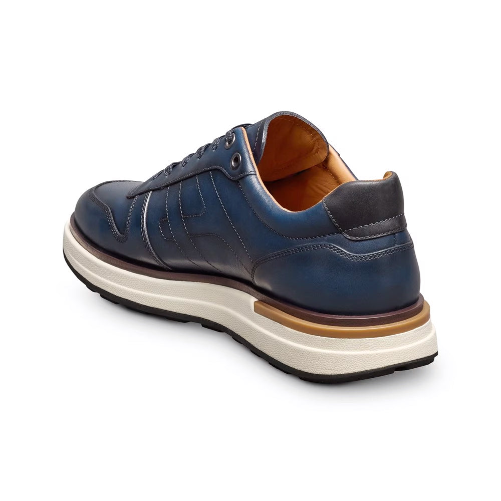 Allen Edmonds Elliot Leather Lace-Up Sneaker Navy (8140