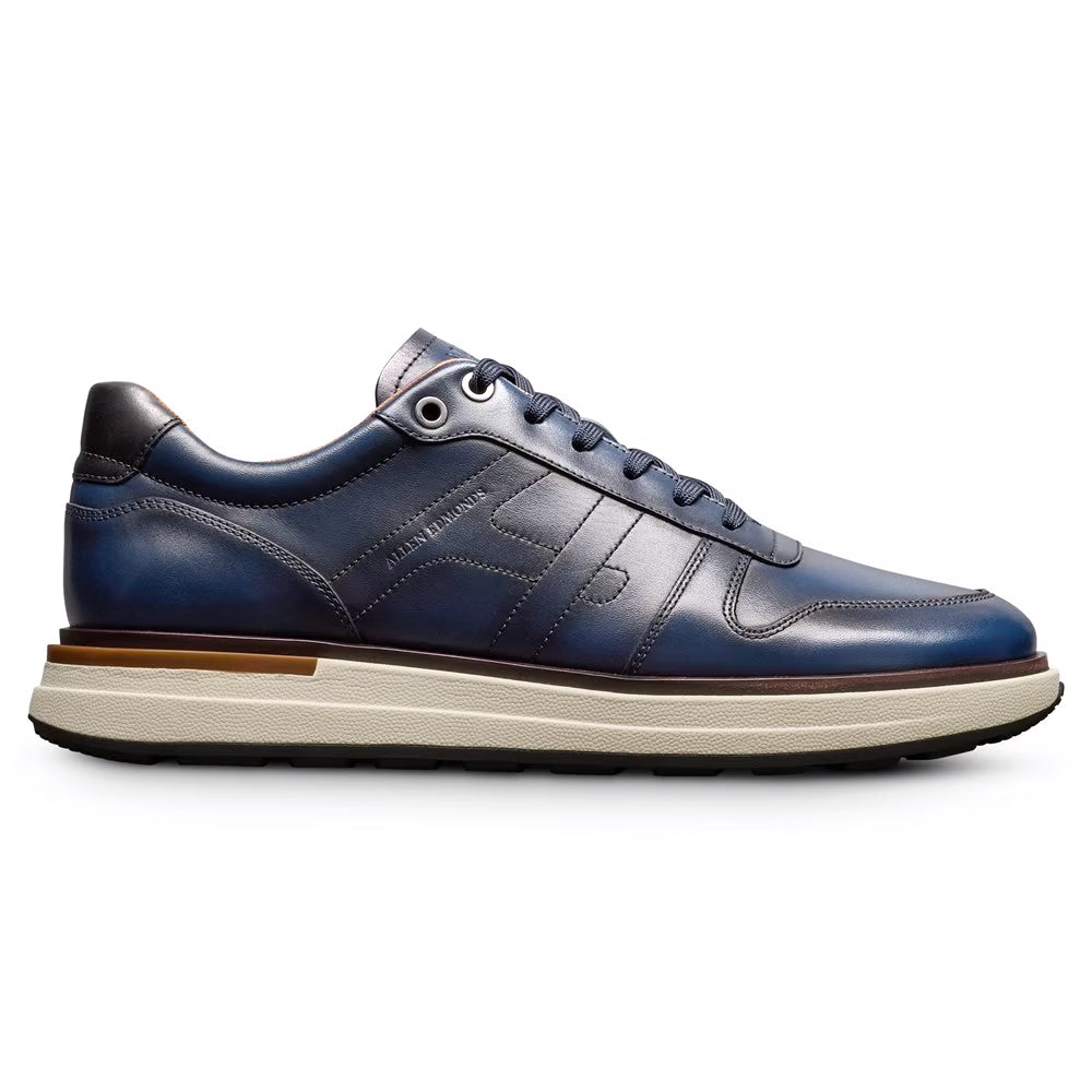 Allen Edmonds Elliot Leather Lace-Up Sneaker Navy (8140)