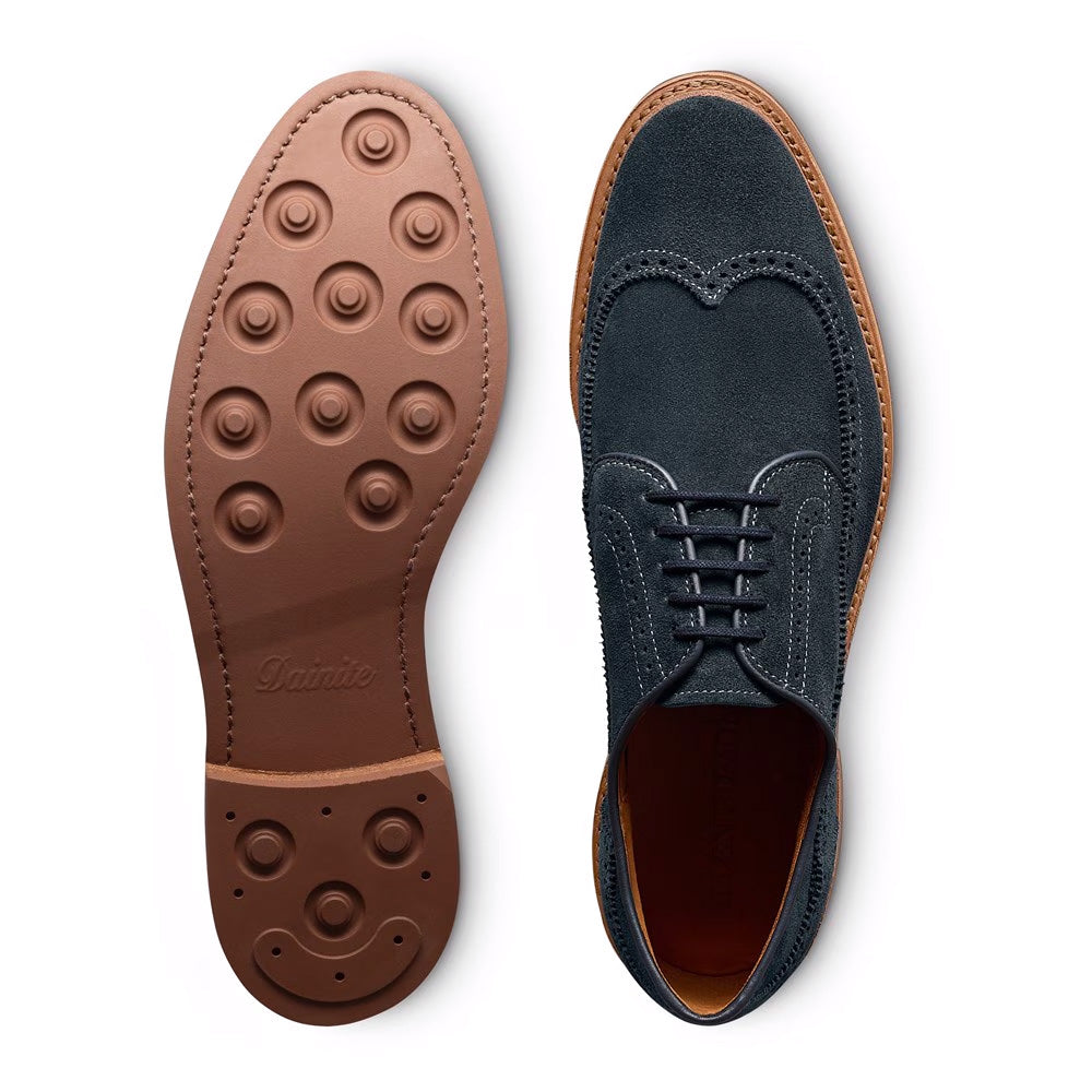 Allen Edmonds Winstonmok Suede Wingtip Derby Navy (8071)