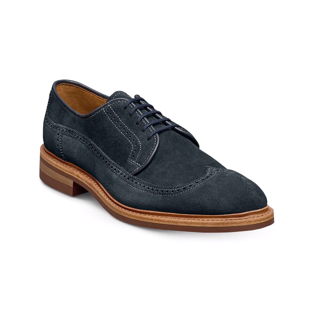 Allen Edmonds Winstonmok Suede Wingtip Derby Navy (8071)