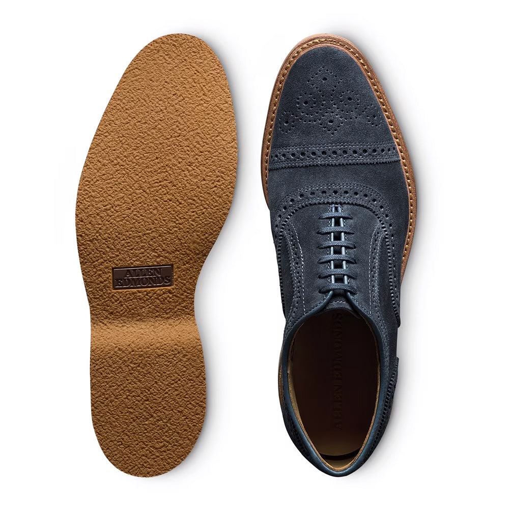 Allen Edmonds Strand Verse Suede Cap-toe Oxford Navy (7982)