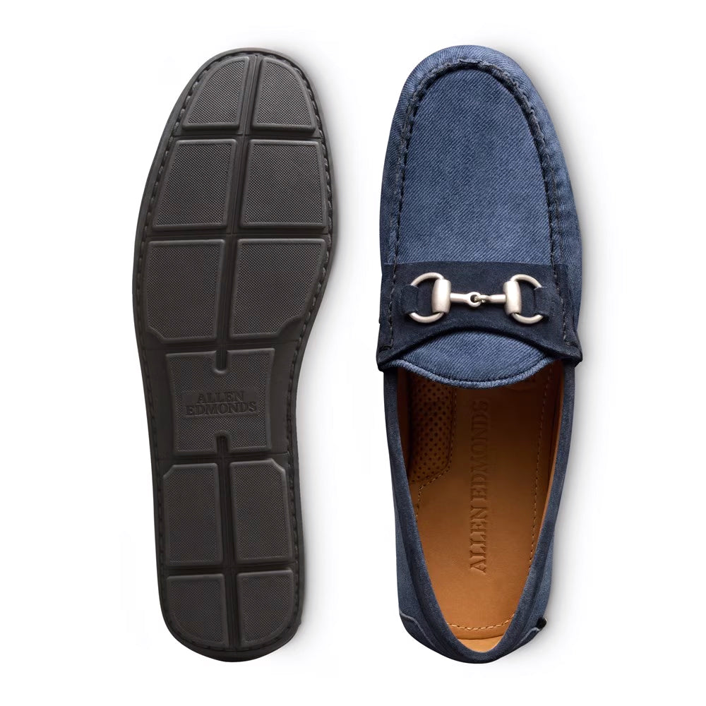 Allen Edmonds Sebastian Suede Bit Driving Loafer Navy (8047)