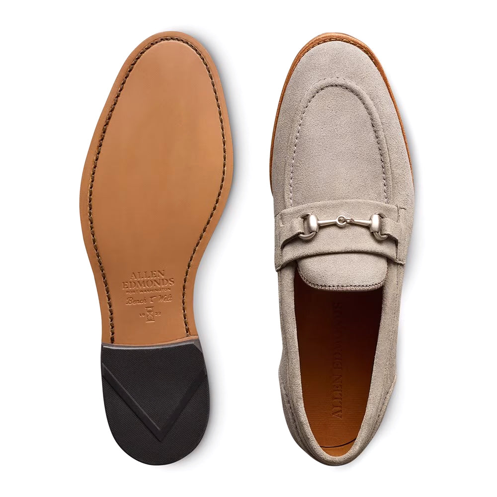 Allen Edmonds Randolph Suede Bit Loafer Pewter (8075)