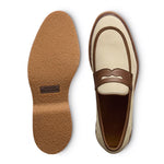 Allen Edmonds Randolph Verse Suede & Leather Penny Loafer Sand / Chili (7987)