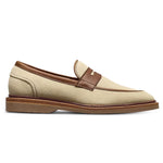 Allen Edmonds Randolph Verse Suede & Leather Penny Loafer Sand / Chili (7987)