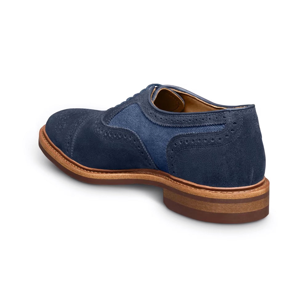 Allen Edmonds Strandmok Suede Cap-toe Oxford Navy (8079)