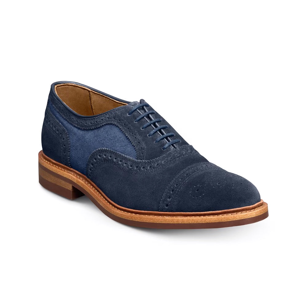 Allen Edmonds Strandmok Suede Cap-toe Oxford Navy (8079)