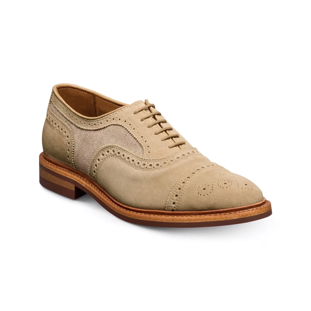 Allen Edmonds Strandmok Suede Cap-toe Oxford Bone (8077)