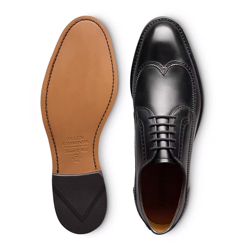 Allen Edmonds Winston Wingtip Derby Black| MensDesignerShoe.com