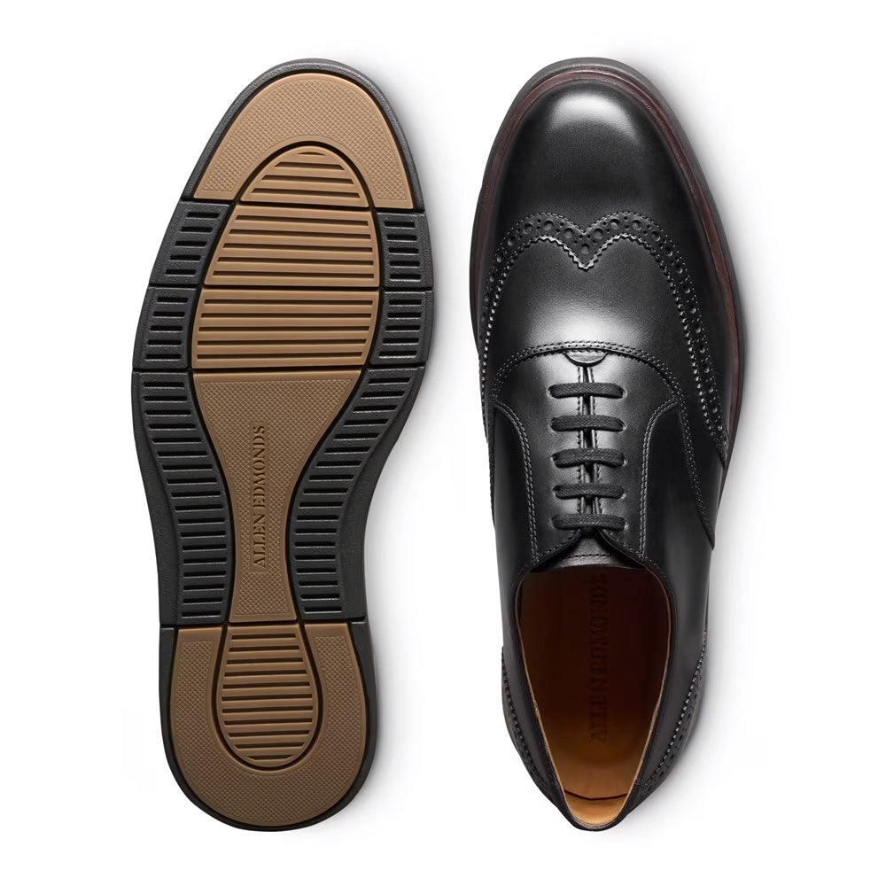 Allen Edmonds Carson Leather Lace-up Hybrid Wingtip Oxford Black