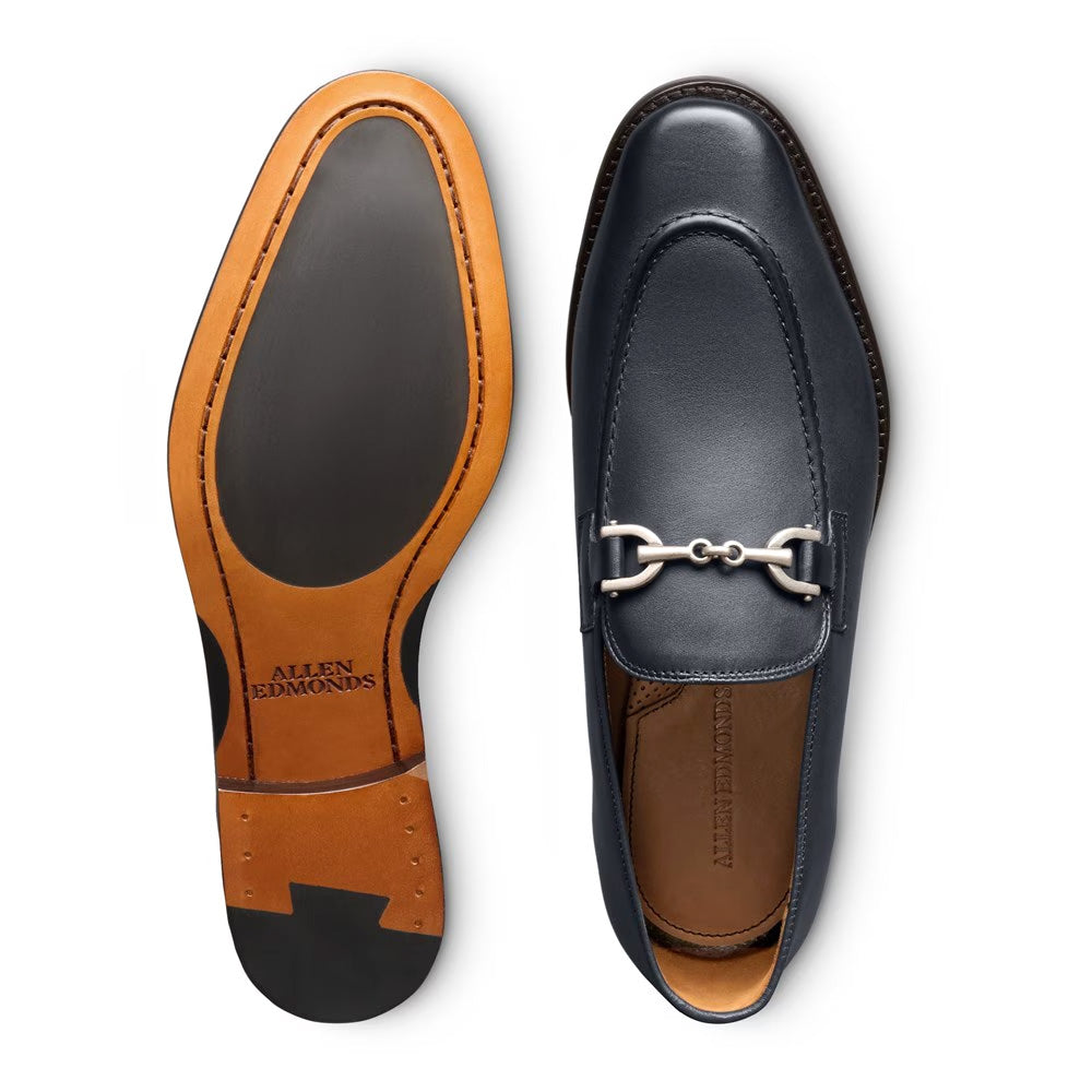 Allen Edmonds Stanton Leather Bit Loafer Navy (8096)