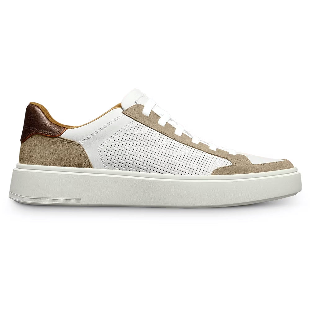 Allen Edmonds Oliver Leather Slip-on Stretch-lace Sneaker Bone (7890)