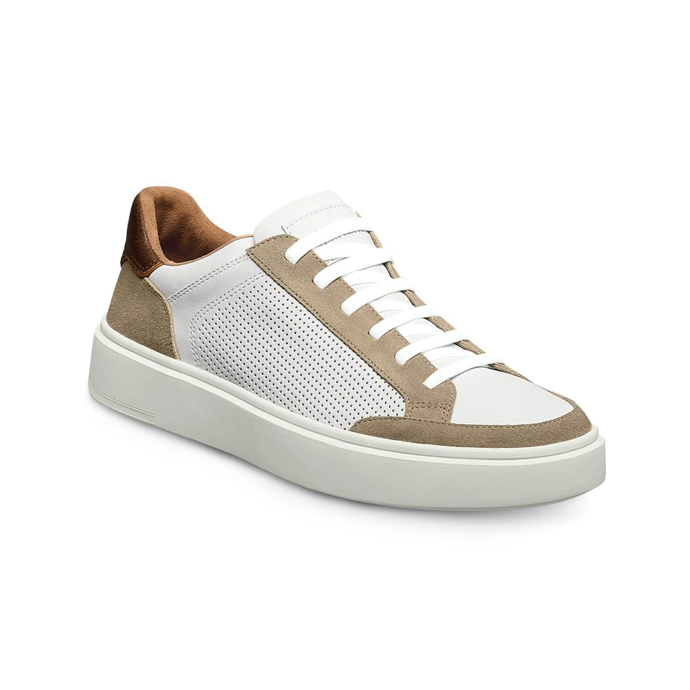 Allen Edmonds Oliver Leather Slip-on Stretch-lace Sneaker Bone (7890)