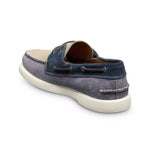 Allen Edmonds Panama Mix Leather Boat Shoe Steel Blue (8256)
